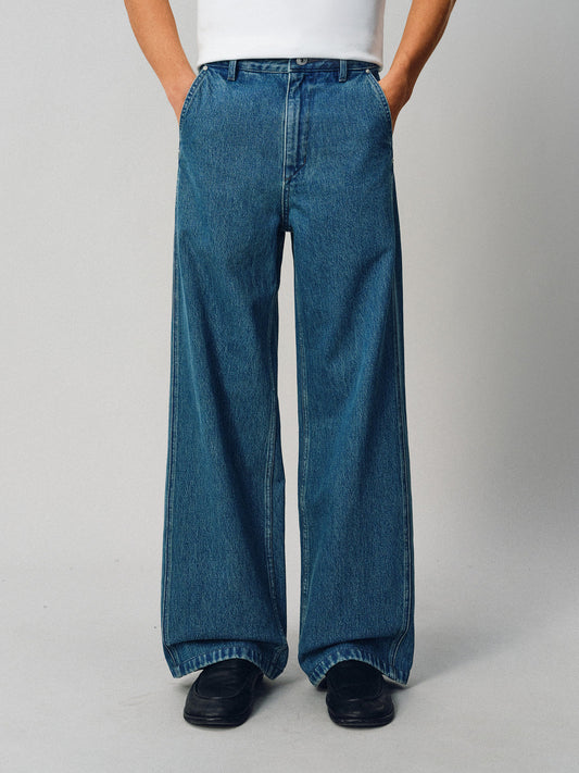 Deconstructed Retro Denim Pants