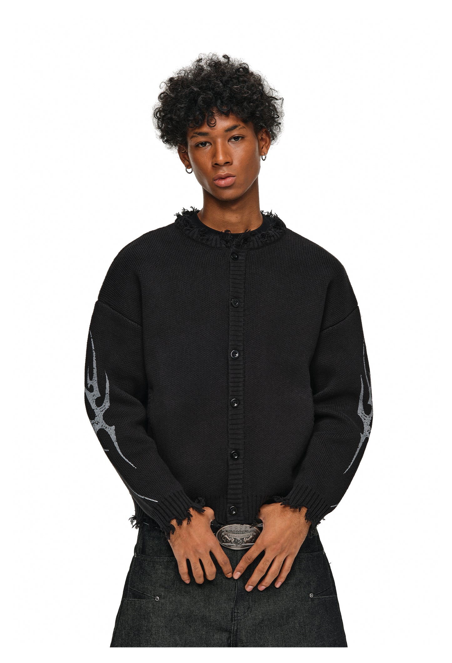 Gothic Print Cardigan