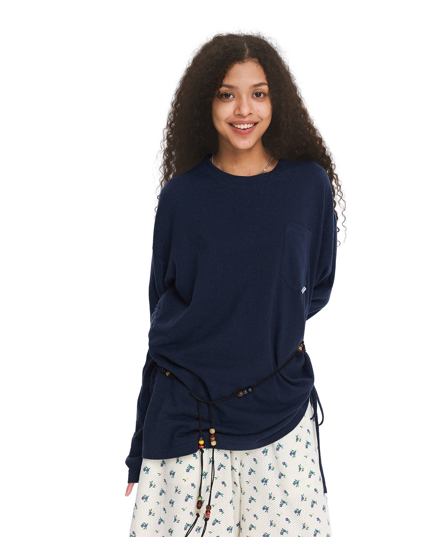 Loose-Fit Round-Neck Pullover T-Shirt