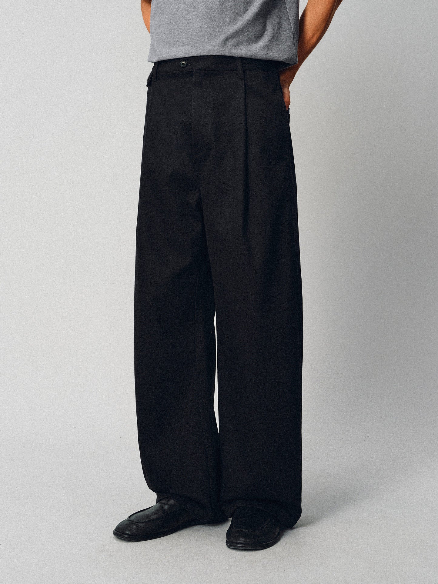 Linen-Blend Simple Casual Pants