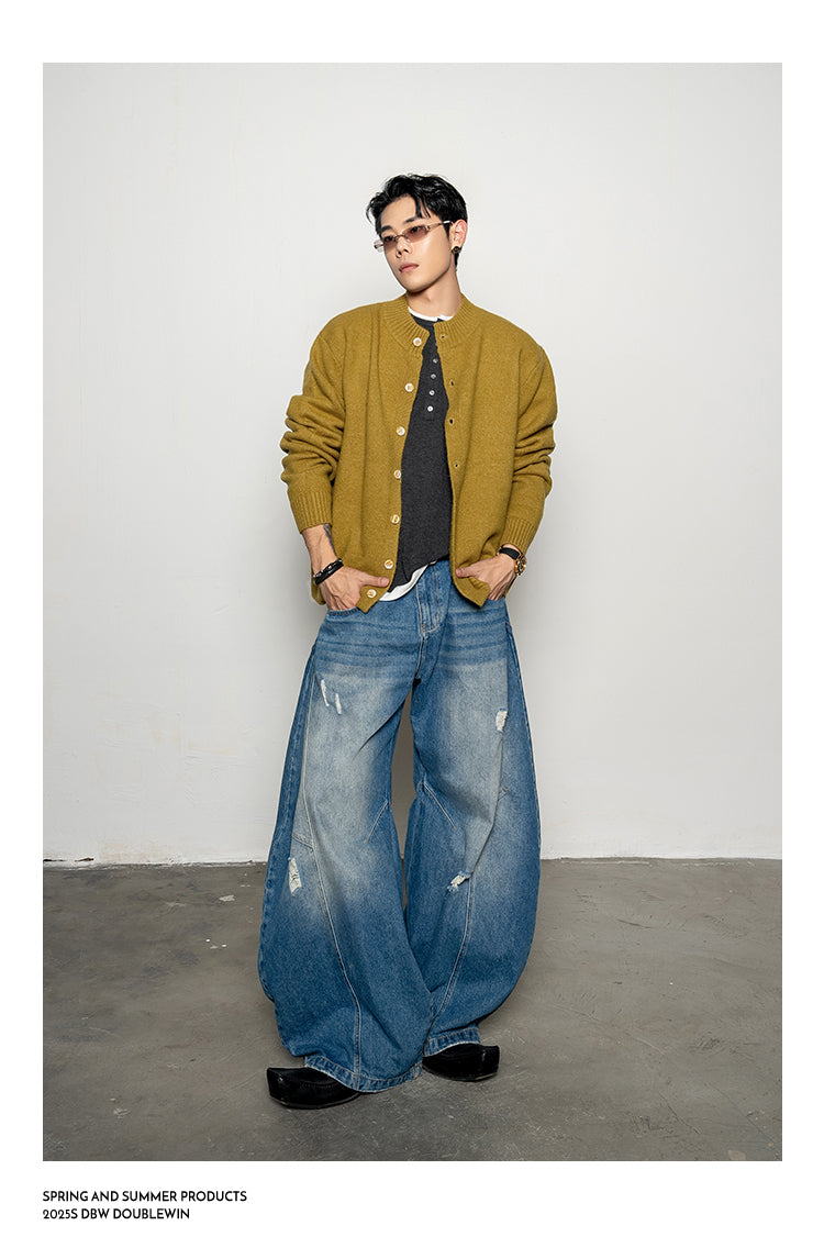 Round Neck Knit Cardigan