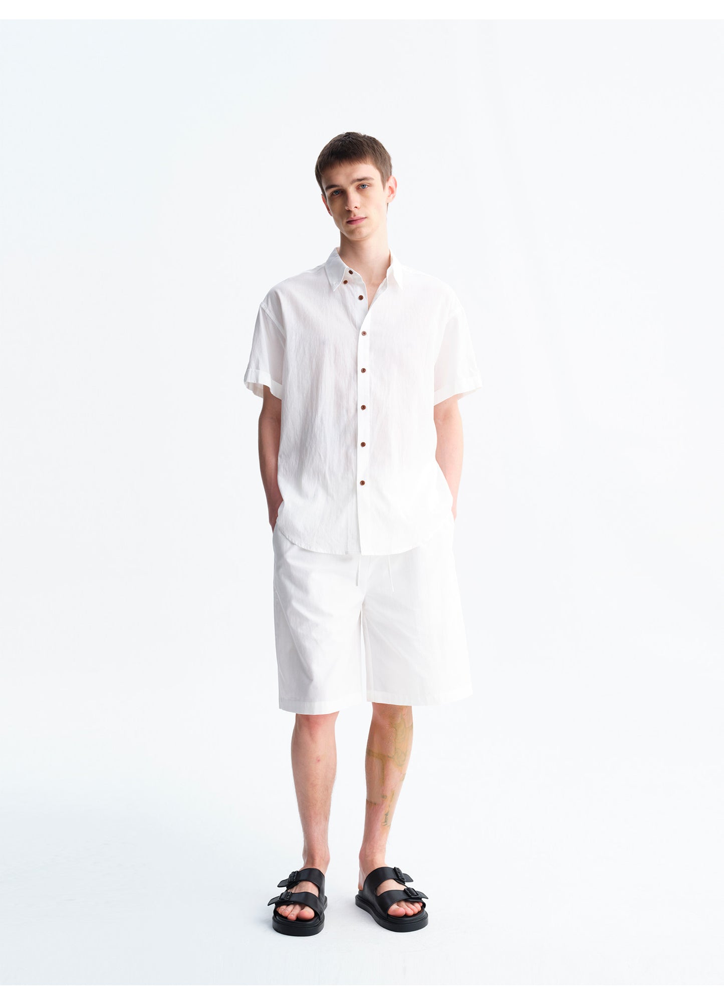 Shirt with Turn-Up Cuffs