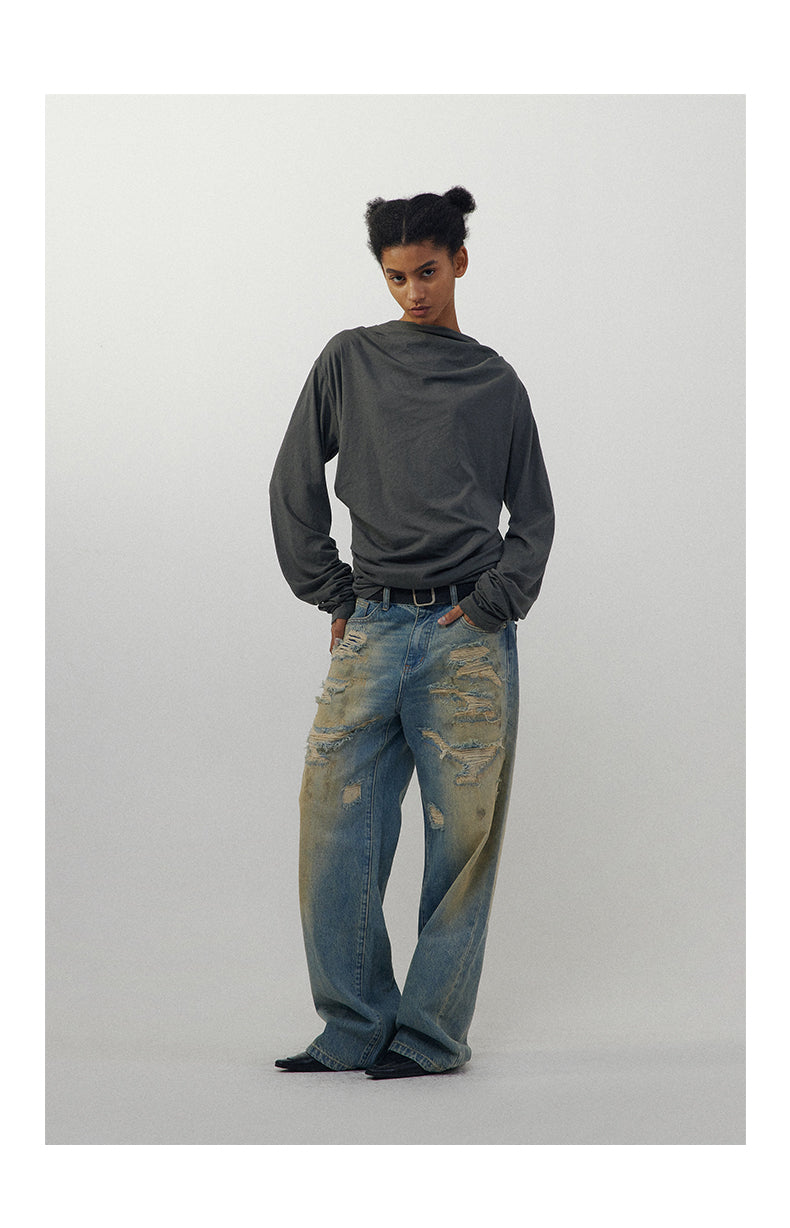 Stacked Pleated T-Shirt