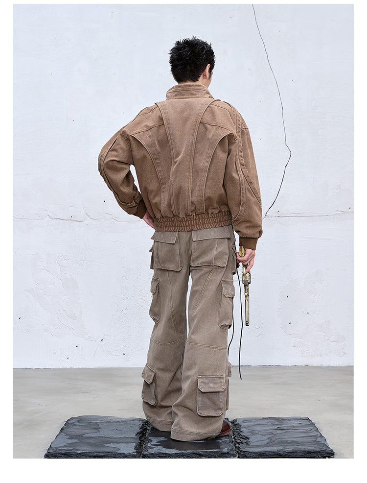 Deconstructed heavy bomber jacket