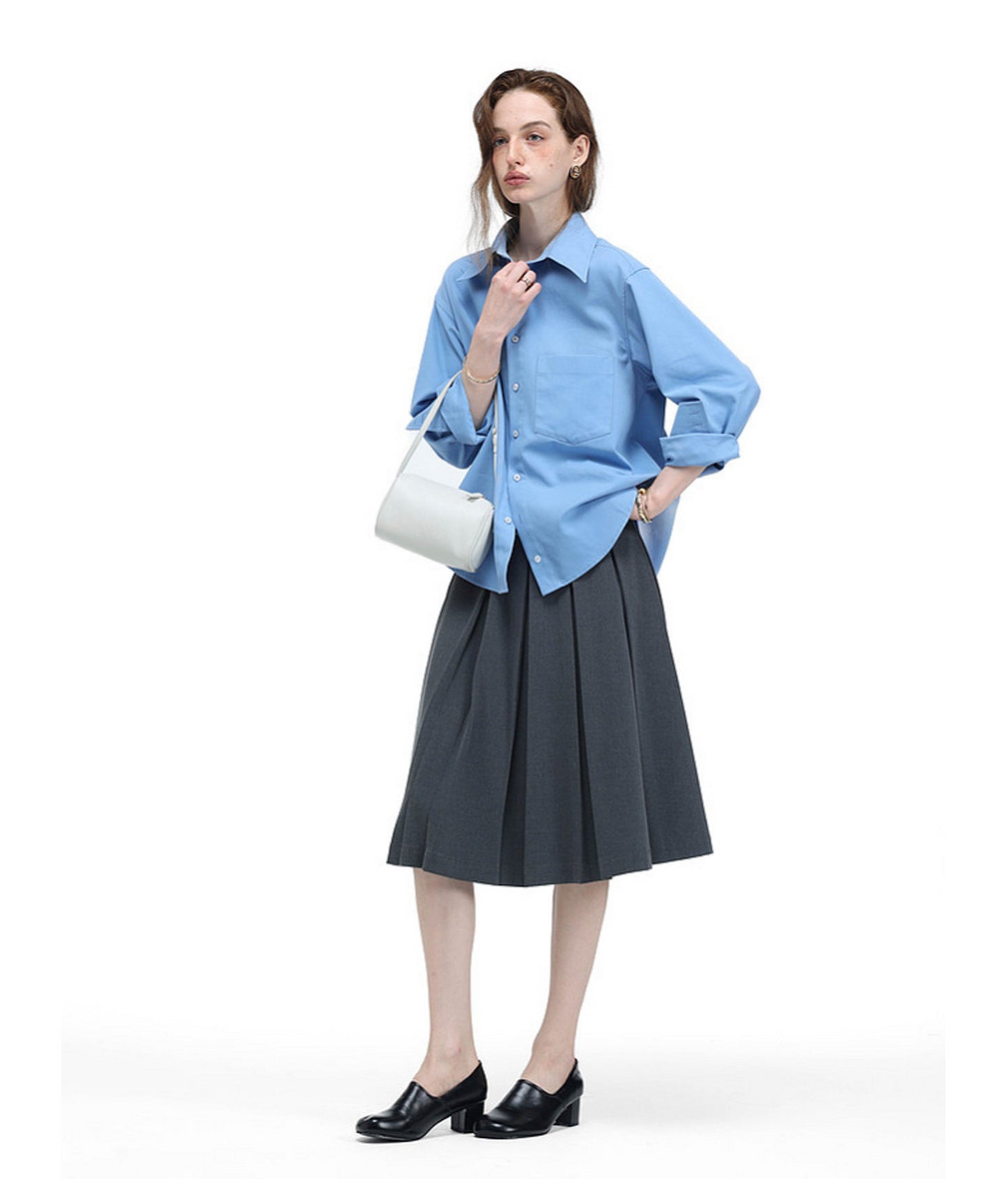 High-End Tailored Long-Silhouette Shirt