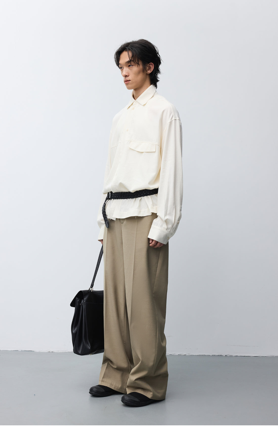 Elasticity Loose-fitting straight pants