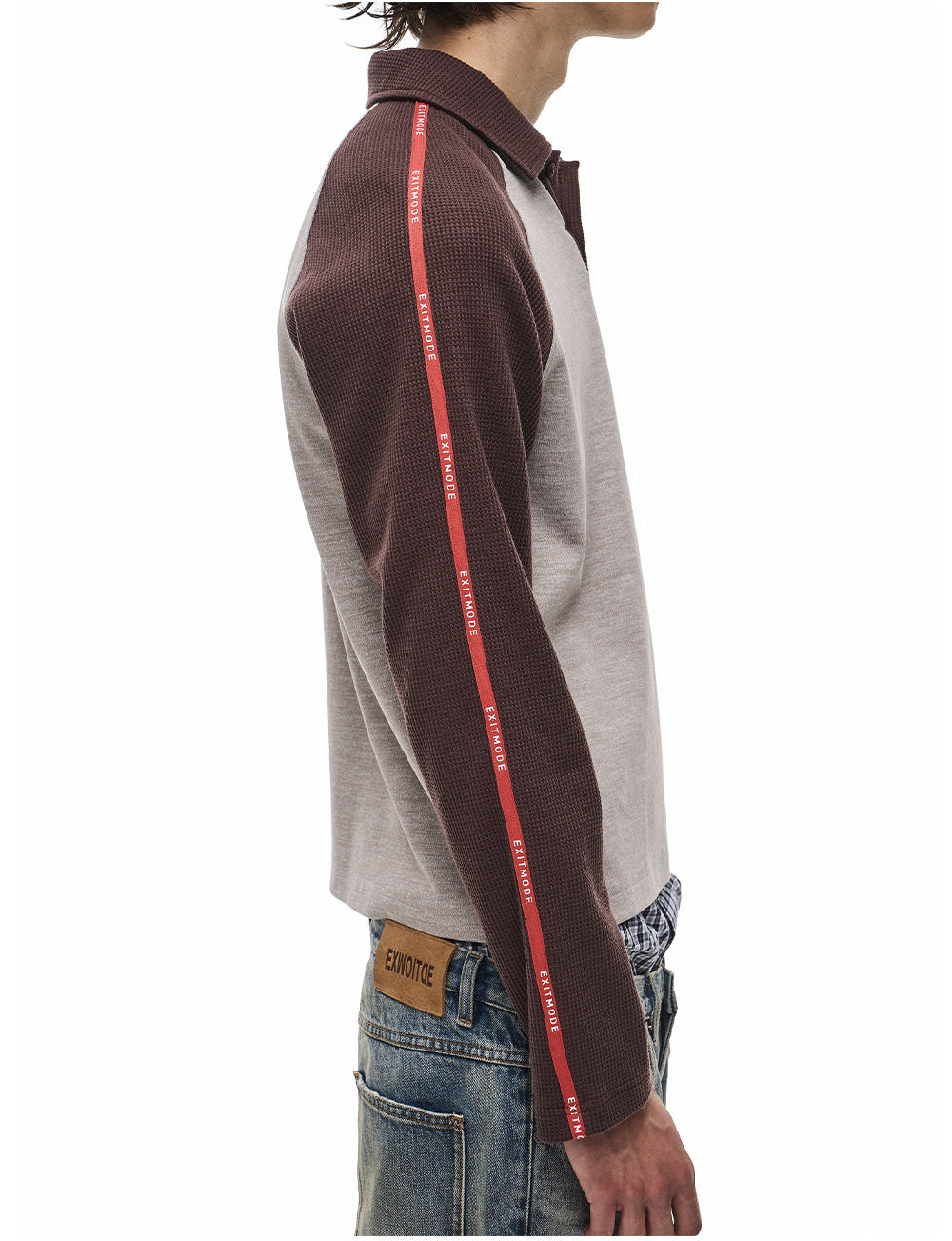 Raglan Waffle Polo Shirt