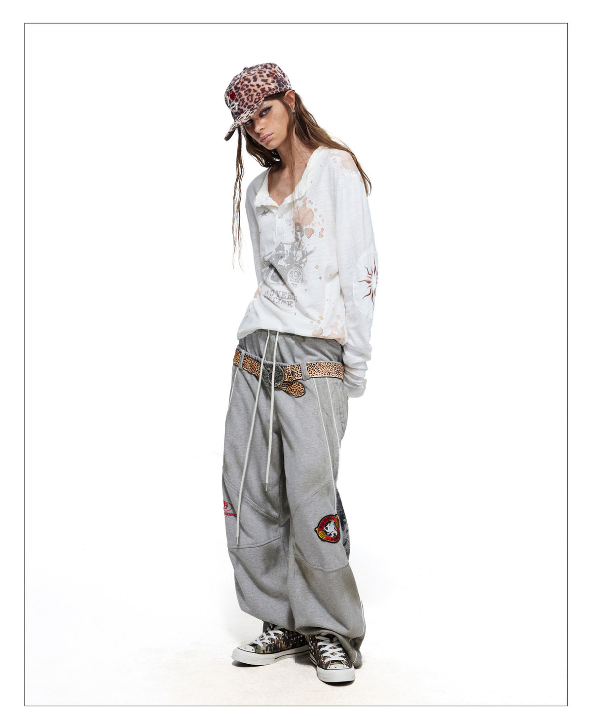 Camouflage-Print High-Top Canvas Shoes