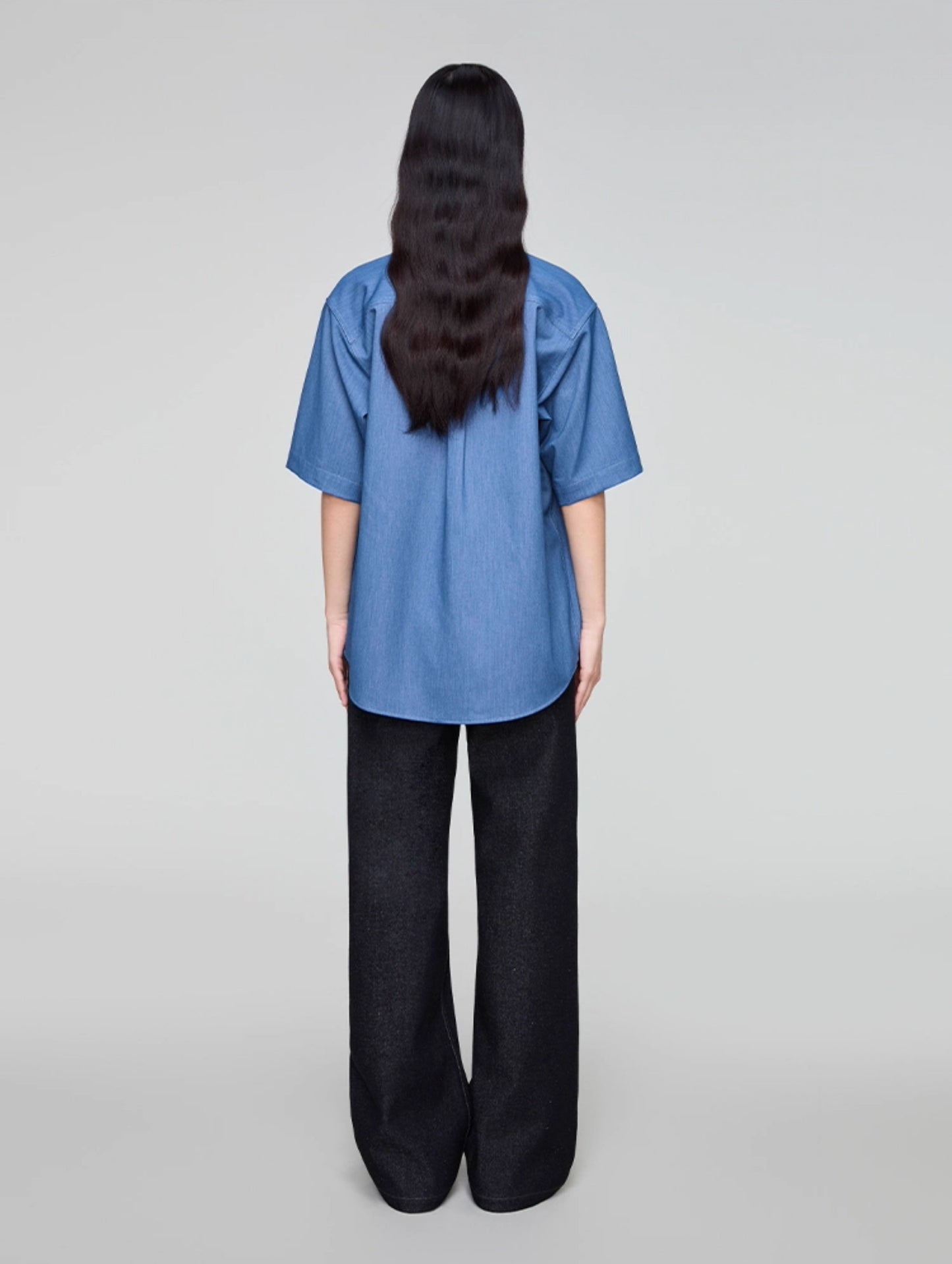 Imitation denim shirt