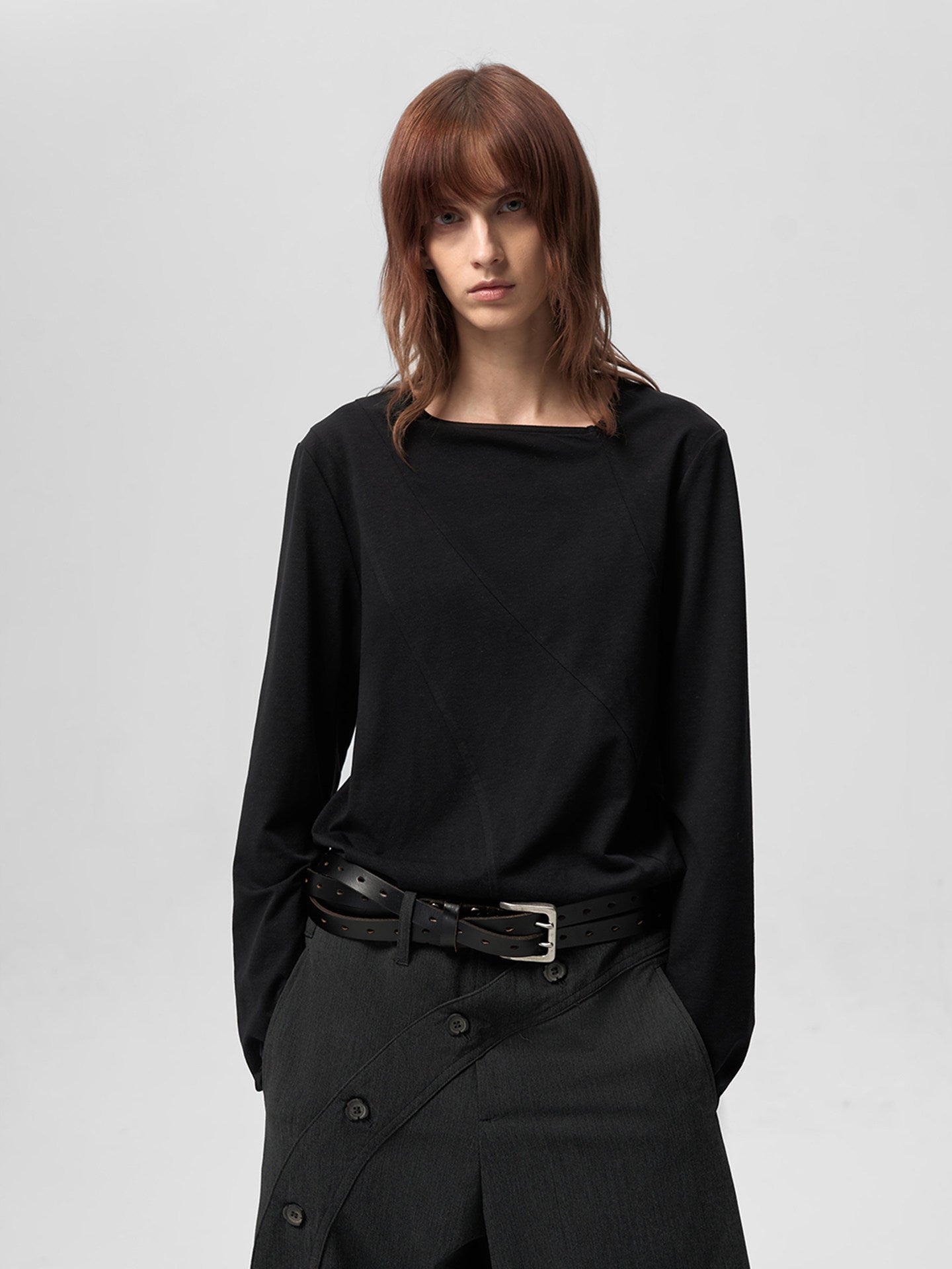 Asymmetrical Neckline T-Shirt