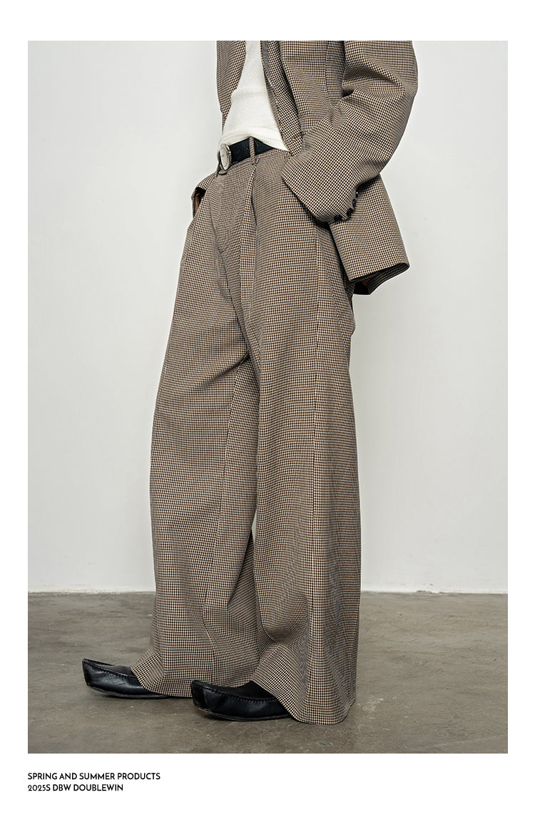 Retro Style Houndstooth Suit