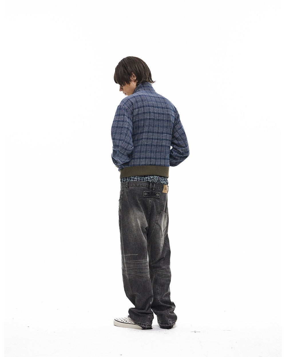 Vintage Reversible Stand-Collar Jacket
