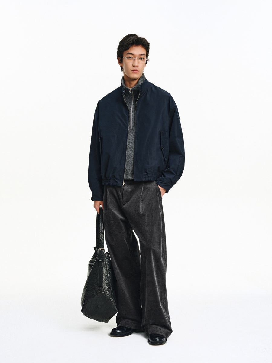 Double-Pleated Casual Pants