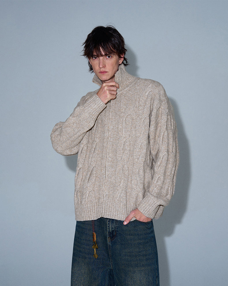 Half turtleneck cardigan