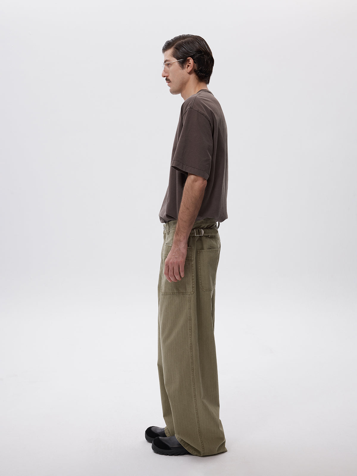 Casual pants with patch pockets