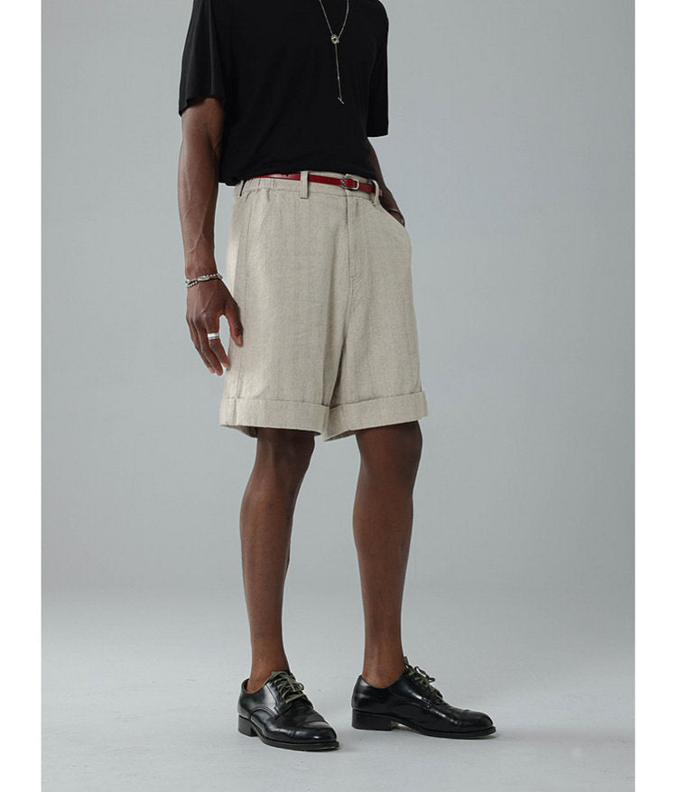 Relaxed-Fit Roll-Up Shorts