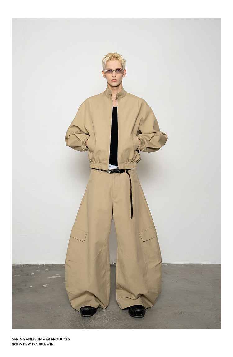 Wide Stand Collar Jacket