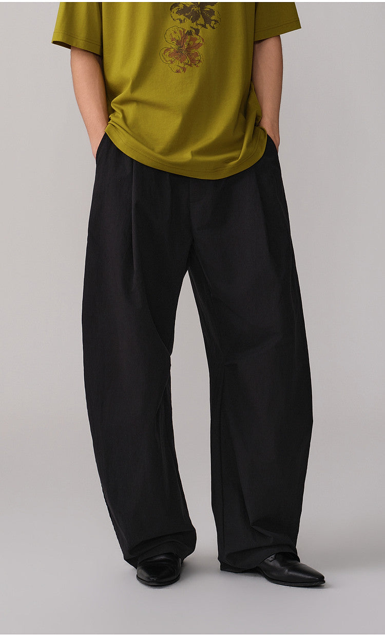 Simitara Pleated Elastic-Waist Casual Work Pants