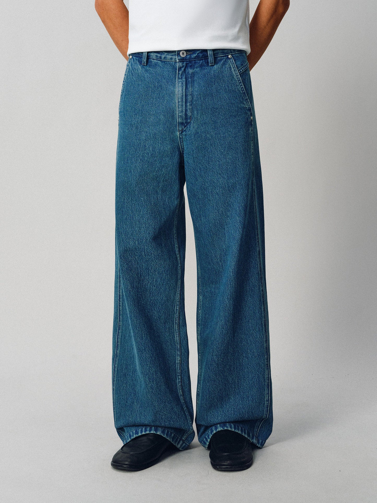 Deconstructed Retro Denim Pants