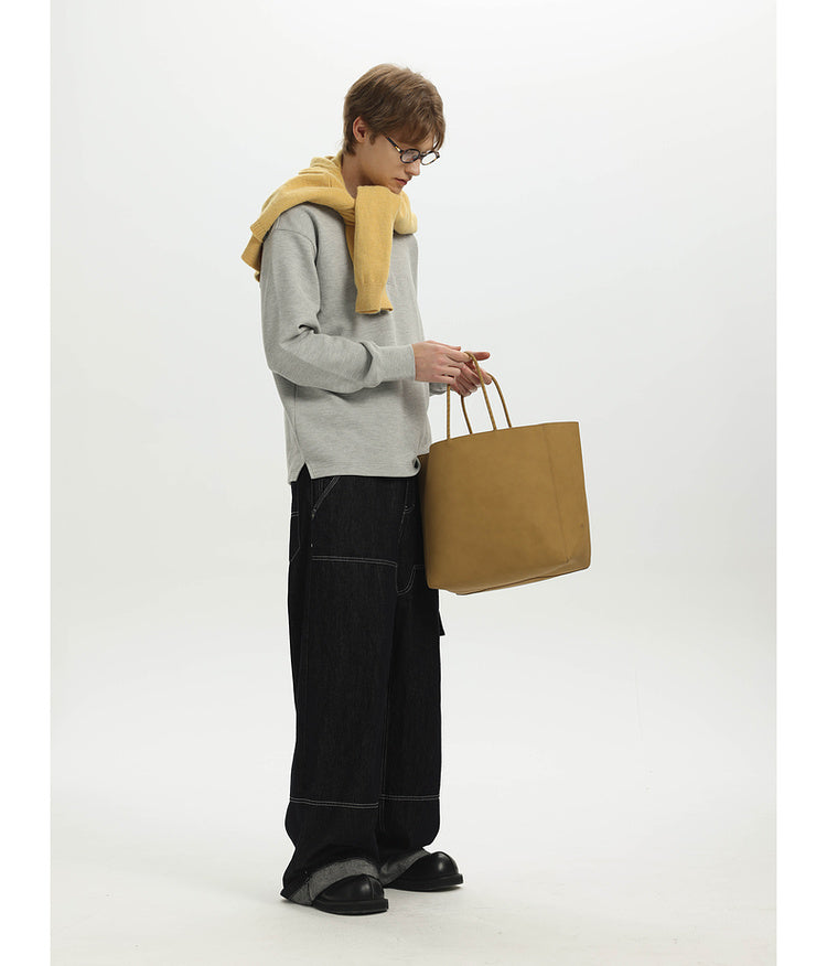 Henry Collar Basic T-Shirt