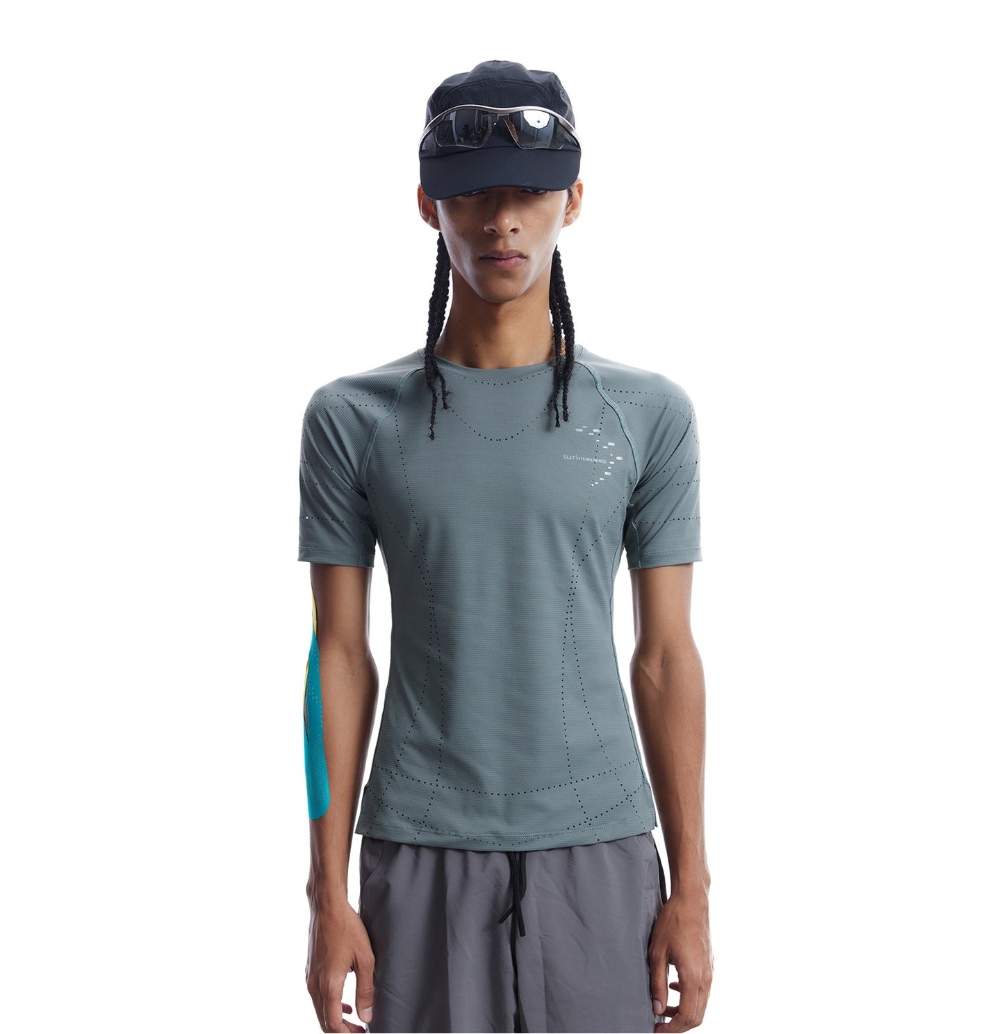 Hollow-Out Pattern Moisture-Wicking T-Shirt