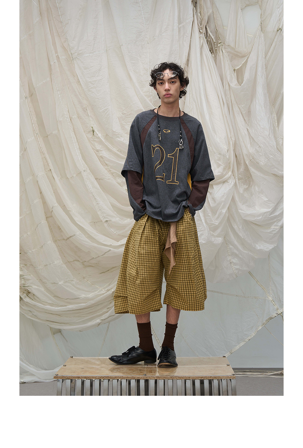 Faux two-piece T-shirt