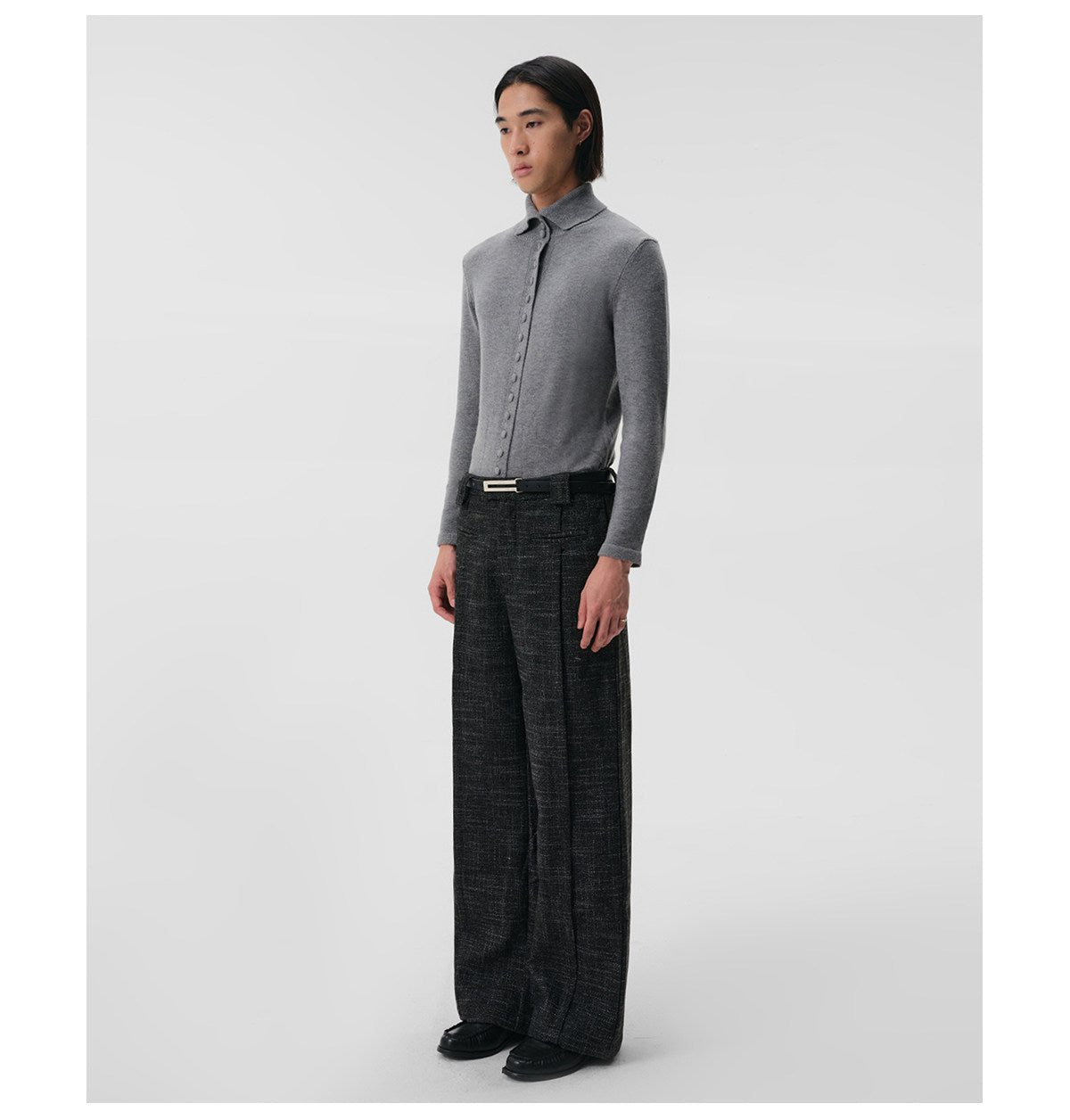 Half-Turtleneck Sweater with Wrap Cuffs