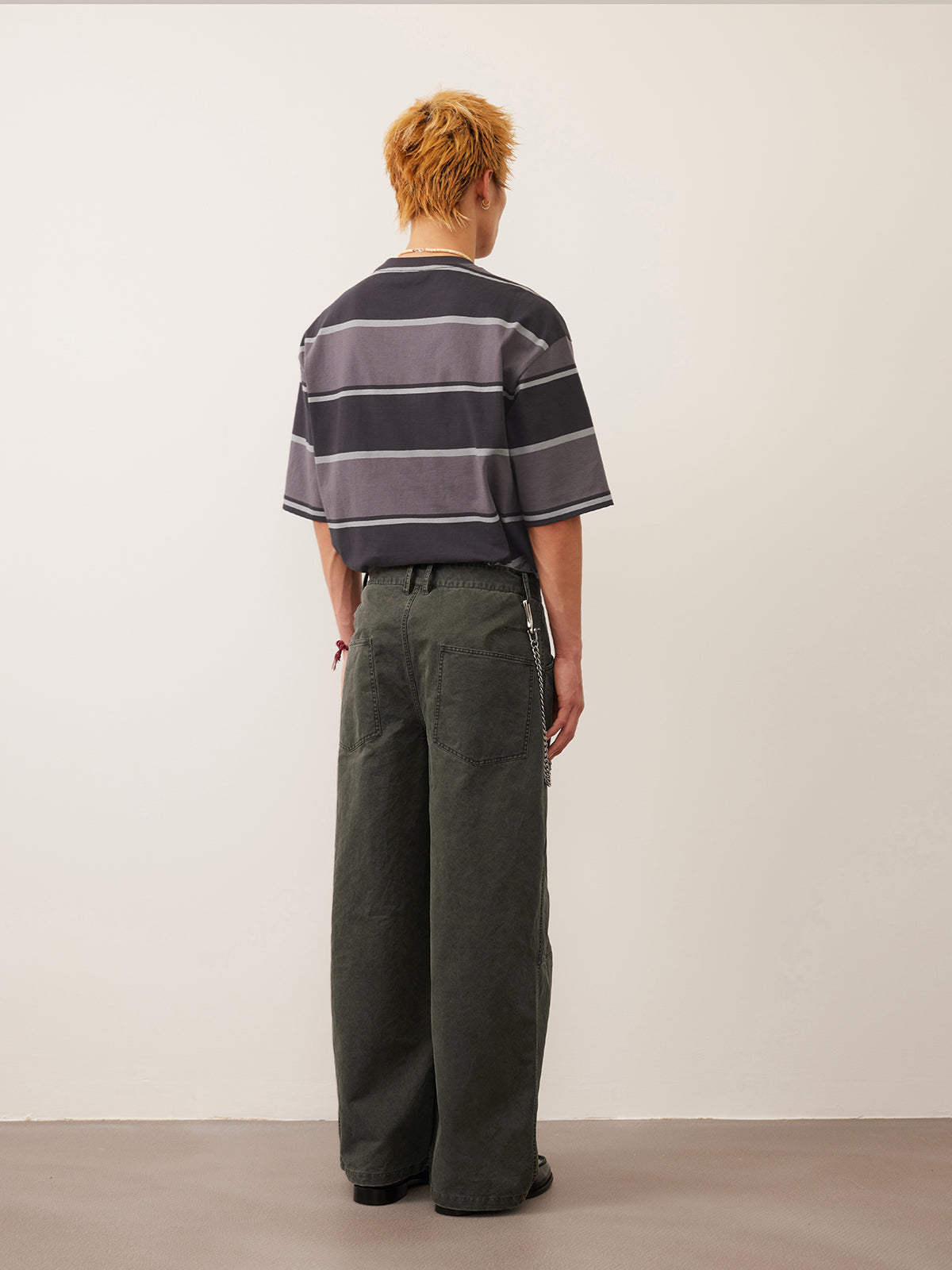 Single Pleated Loose Casual Pants