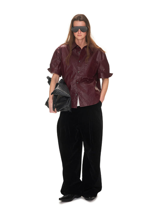 Heavy-Duty Faux Leather Shirt