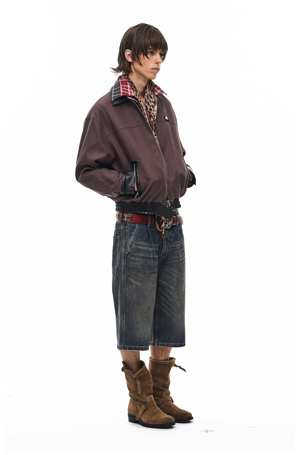 Short-Lapel Silhouette Workwear Jacket
