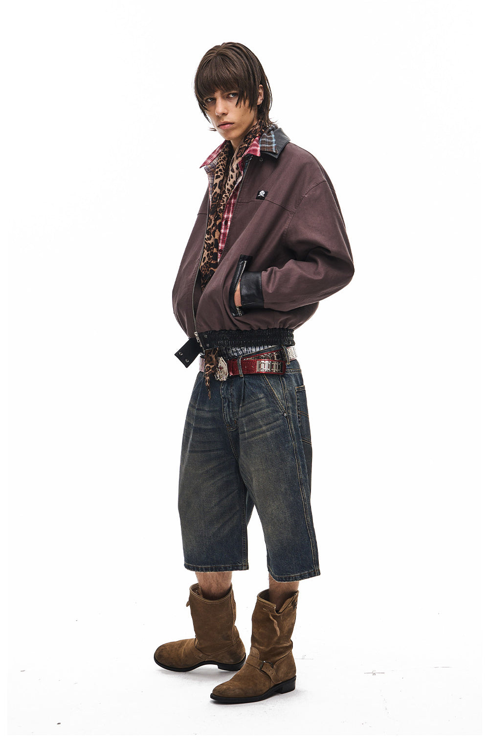 Short-Lapel Silhouette Workwear Jacket