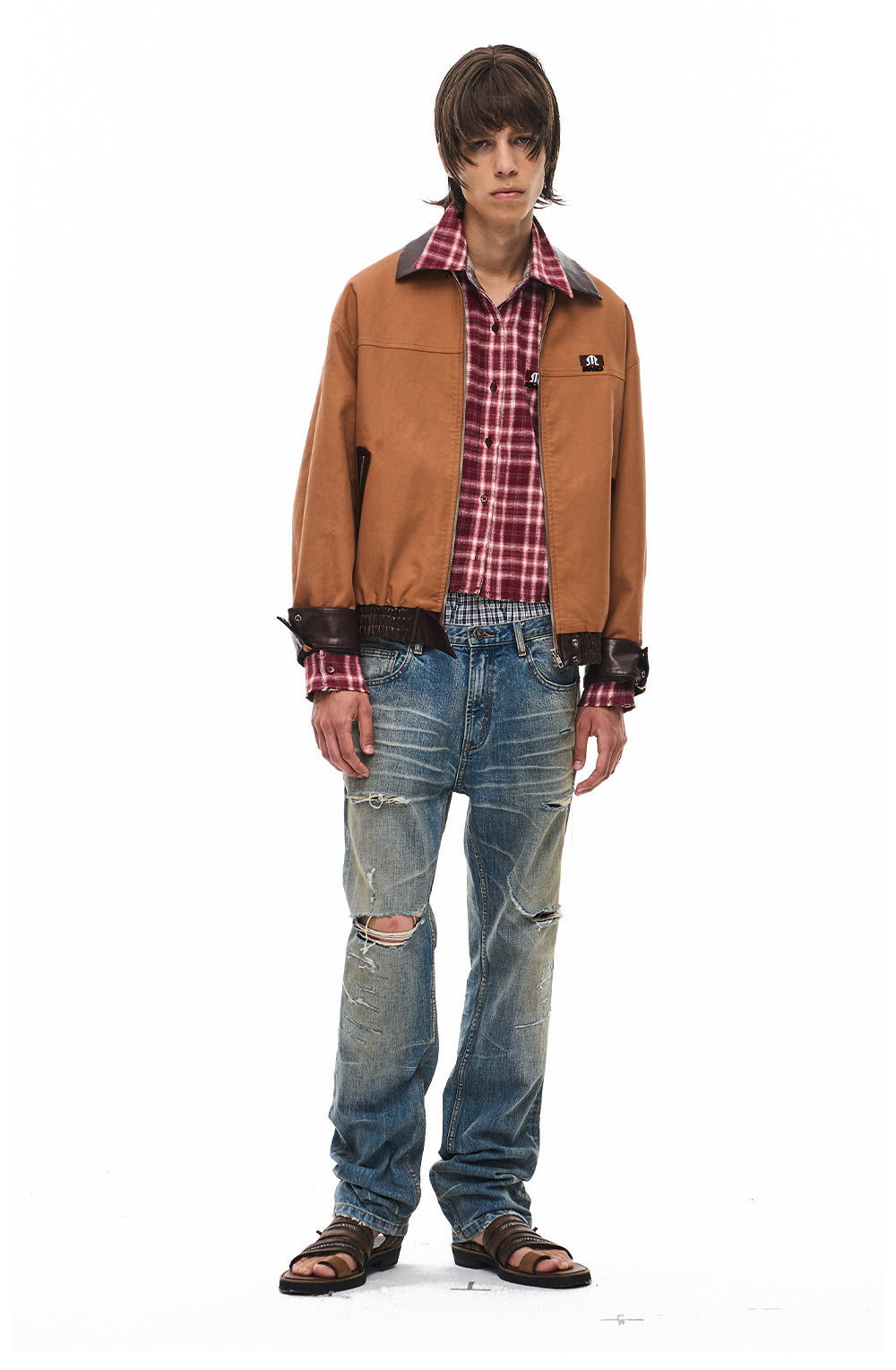 Short-Lapel Silhouette Workwear Jacket