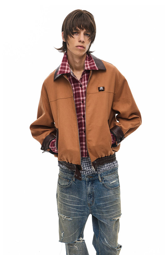 Short-Lapel Silhouette Workwear Jacket