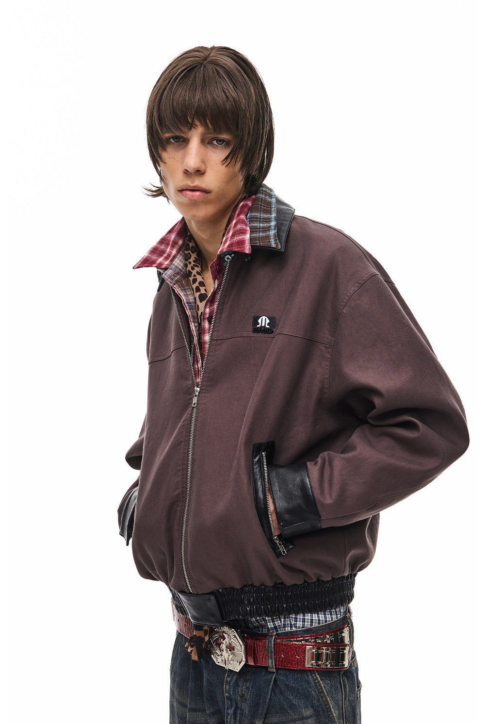 Short-Lapel Silhouette Workwear Jacket
