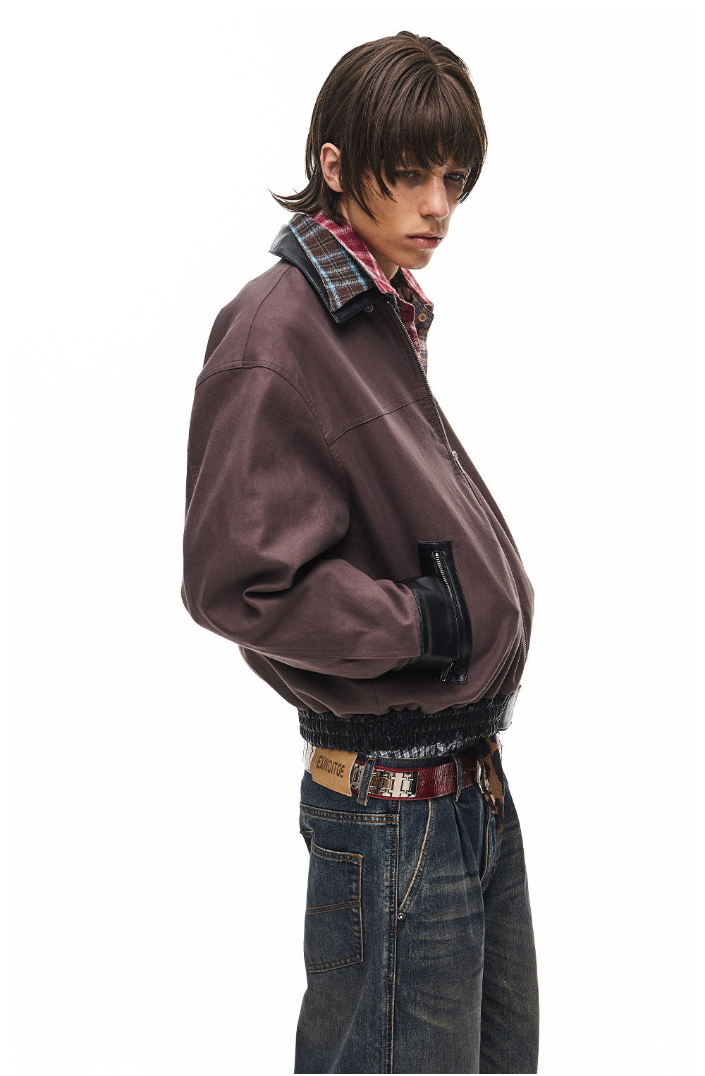 Short-Lapel Silhouette Workwear Jacket