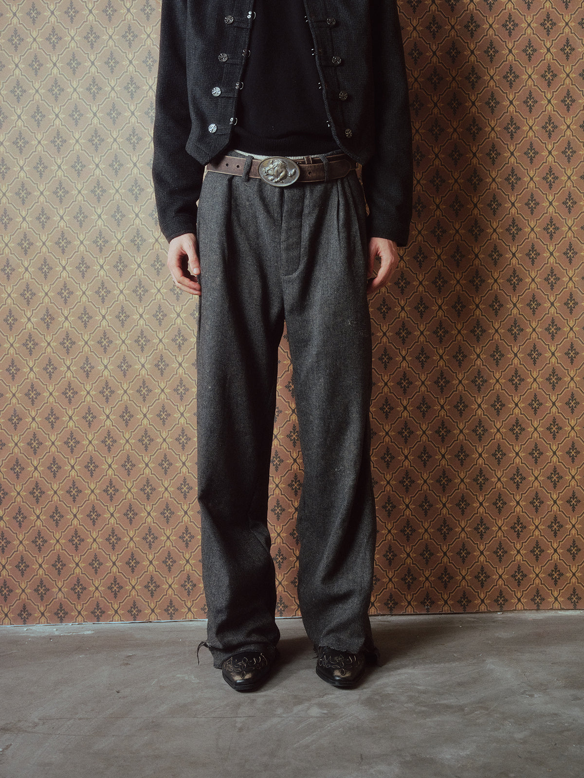 Damage Hem Casual Pants