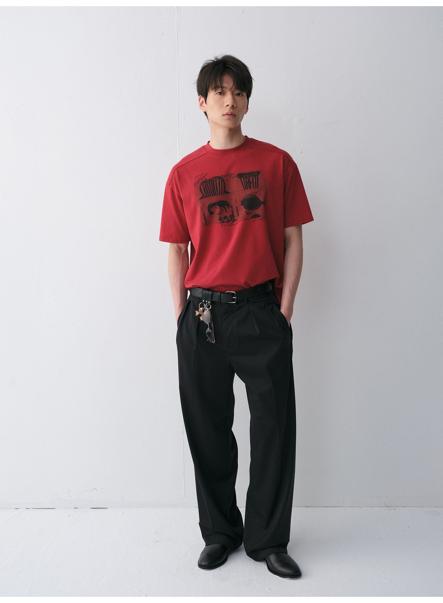 Distressed-Print T-Shirt
