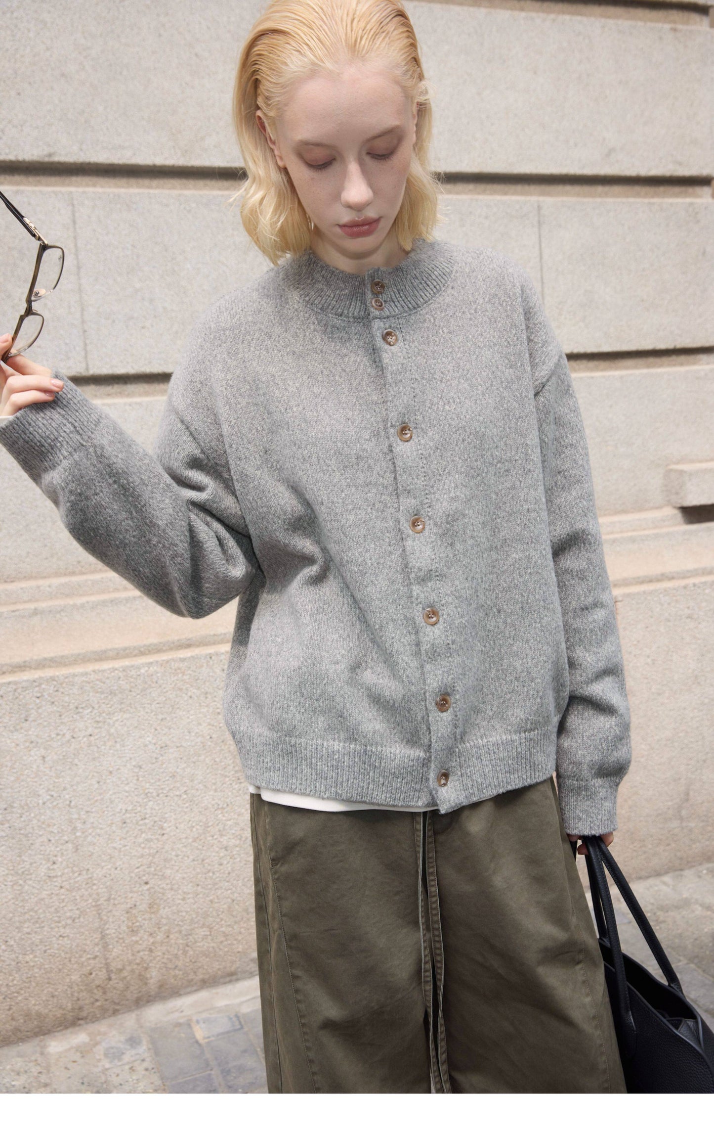 Multi-button Knit Cardigan