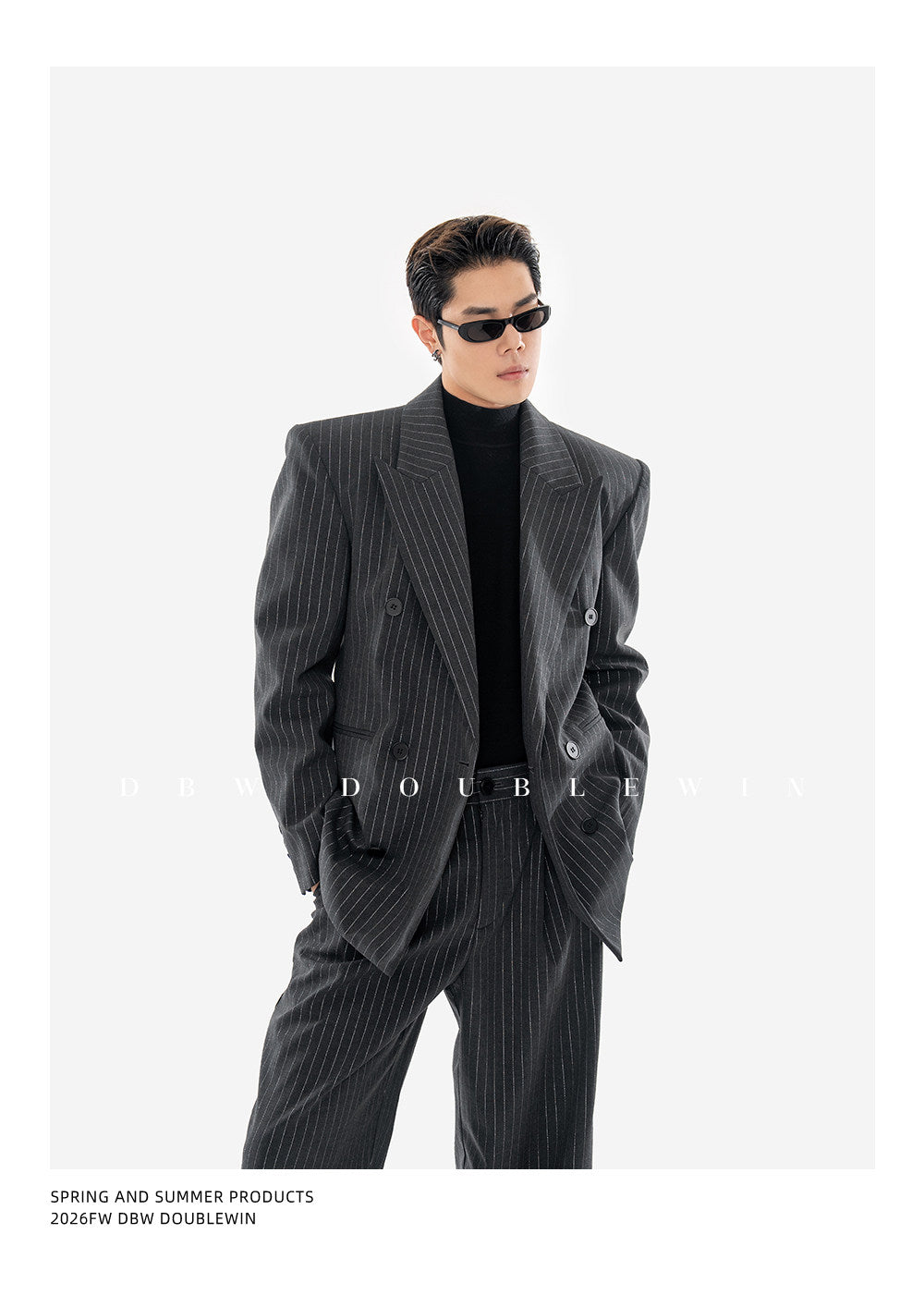 Wide-Shoulder Suit Set