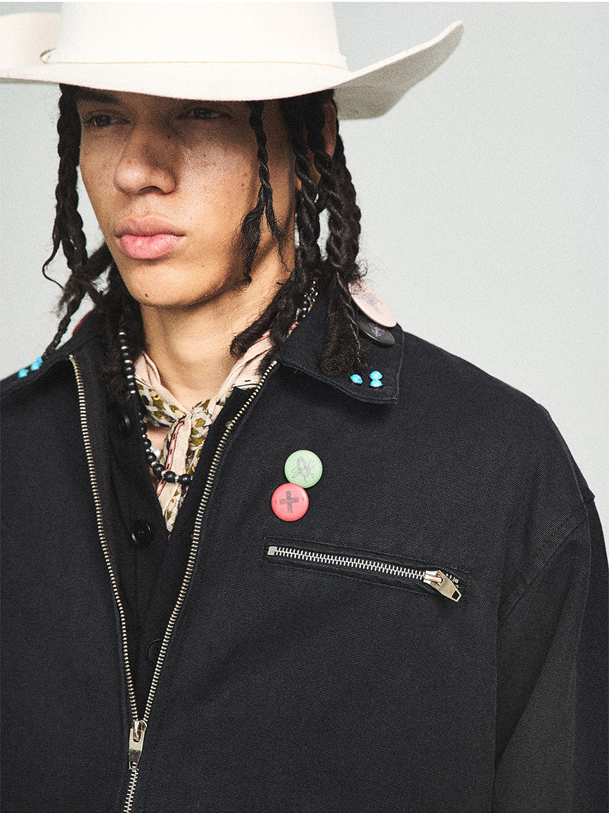 Vintage lapel washed jacket