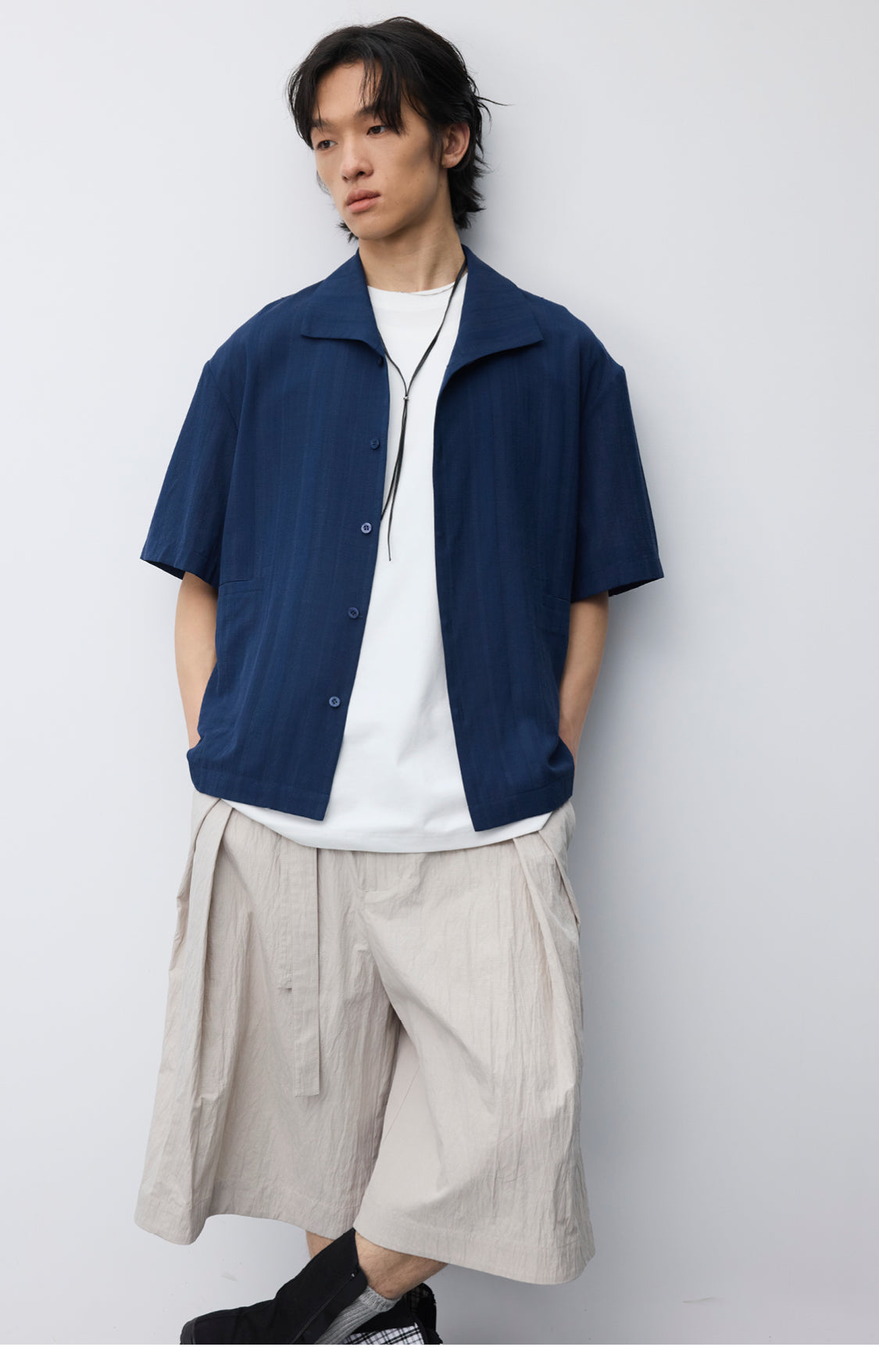 Square Collar Pocket Shirt