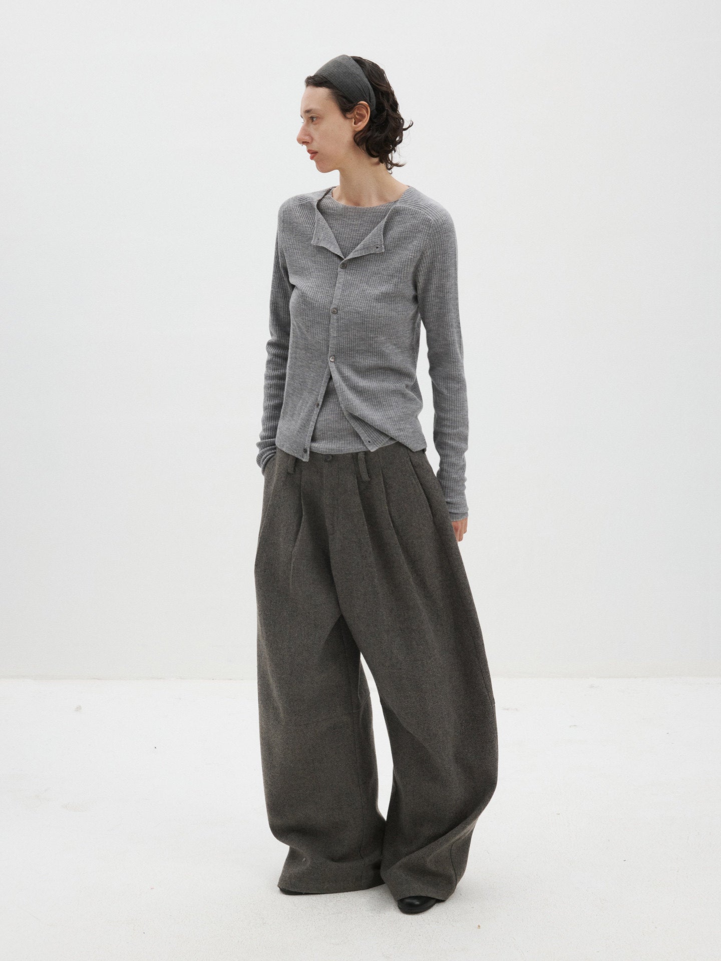 Wool Slim-Fit Knit Cardigan