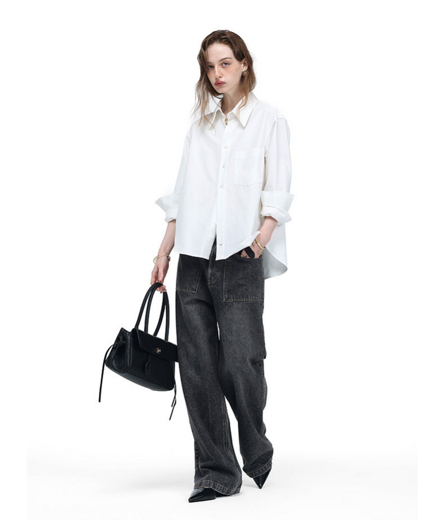 High-End Tailored Long-Silhouette Shirt