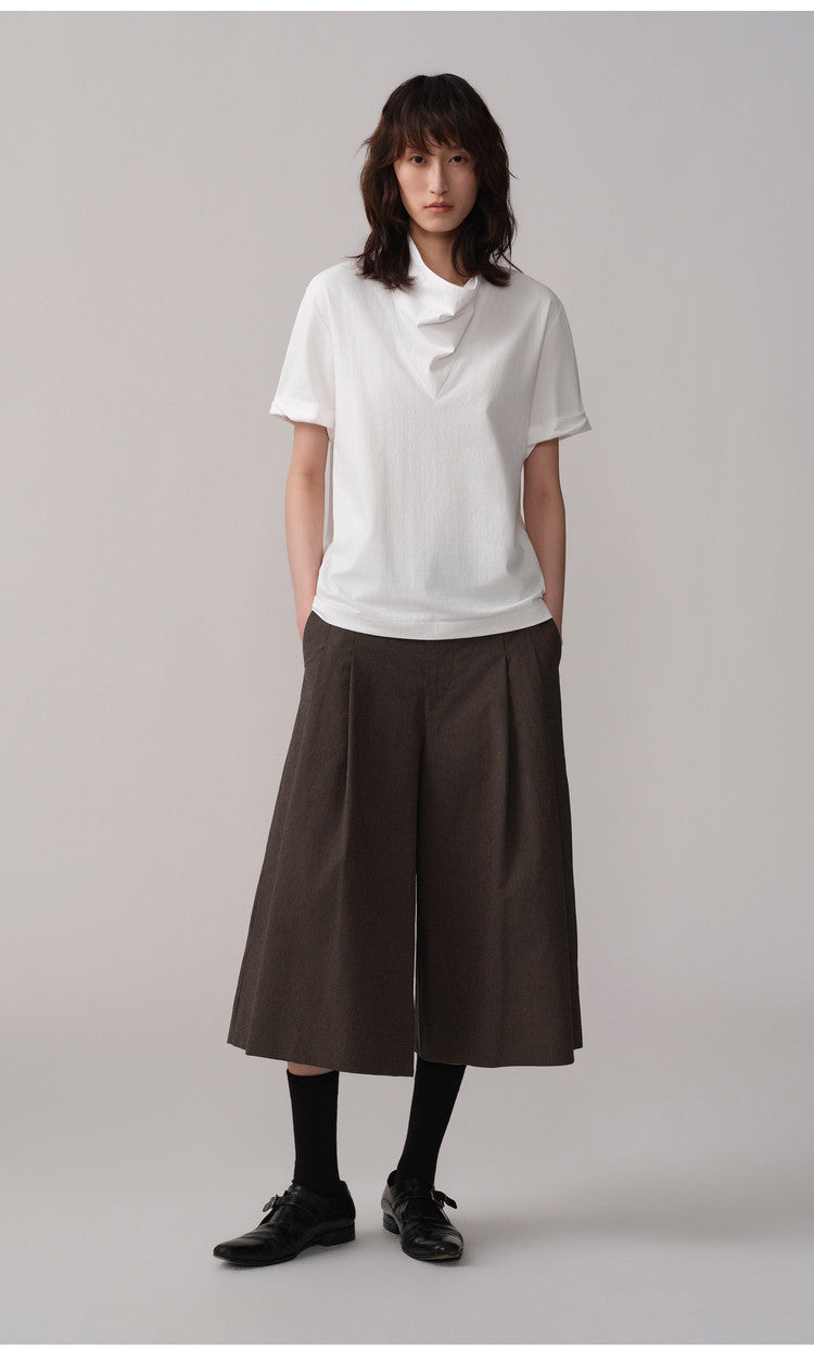 Vintage Houndstooth Pleated Shorts