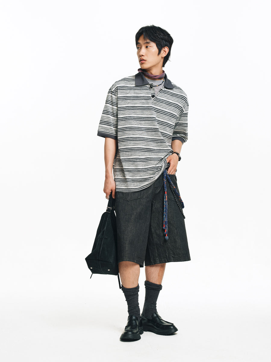 Drop Shoulder Polo Shirt