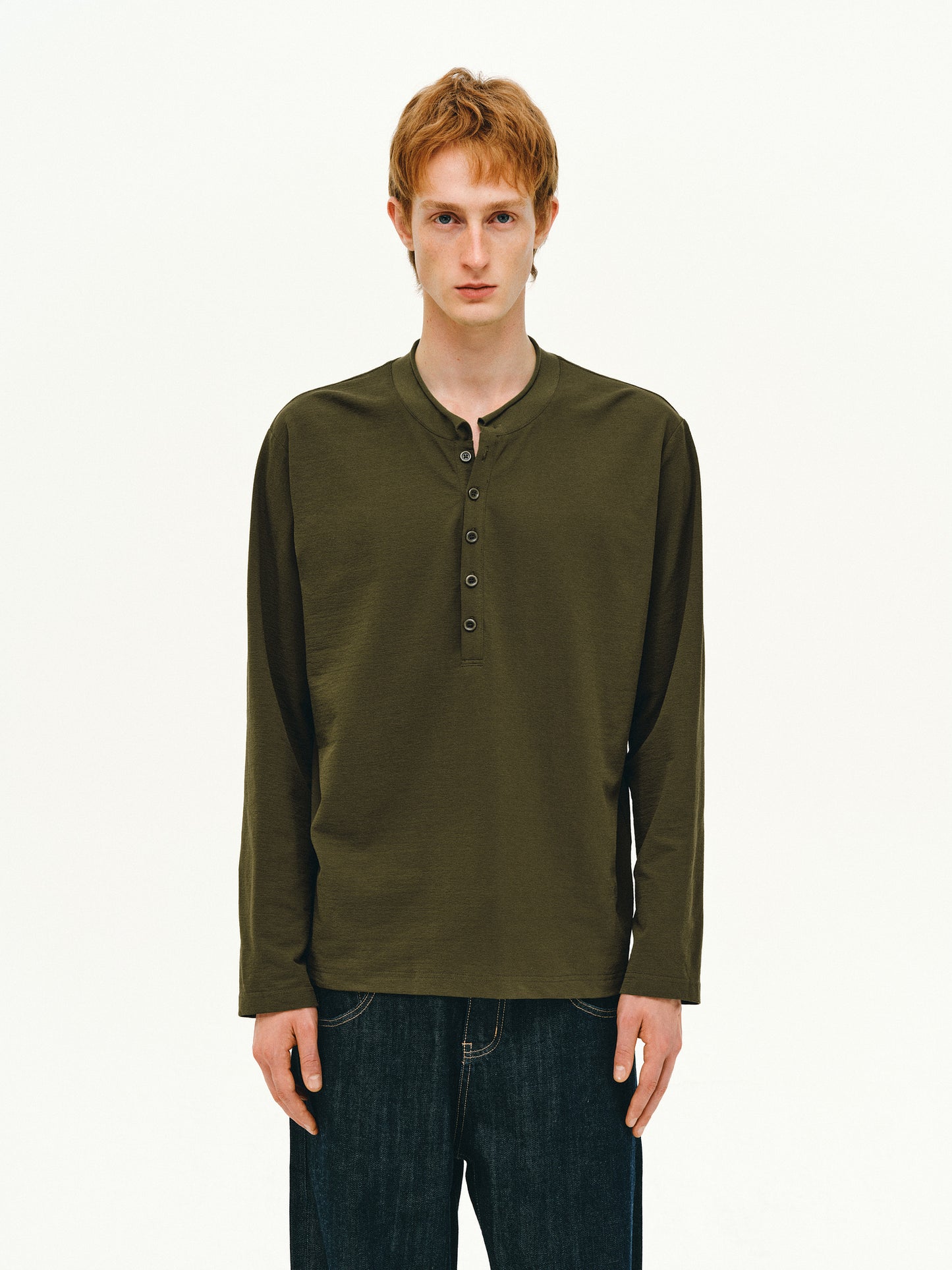 Henry-collar T-shirt