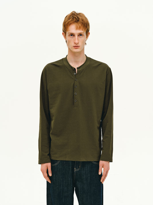 Henry-collar T-shirt