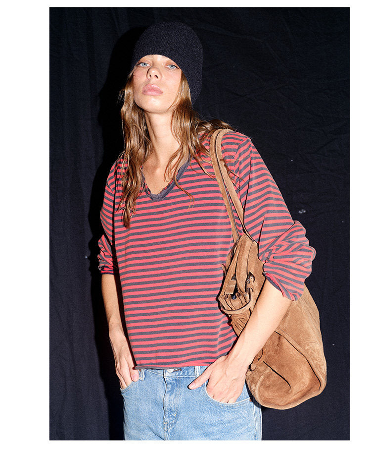 Distressed Striped T-Shirt