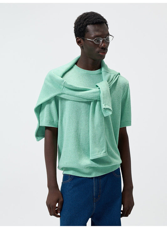 통기성 니트 셔츠