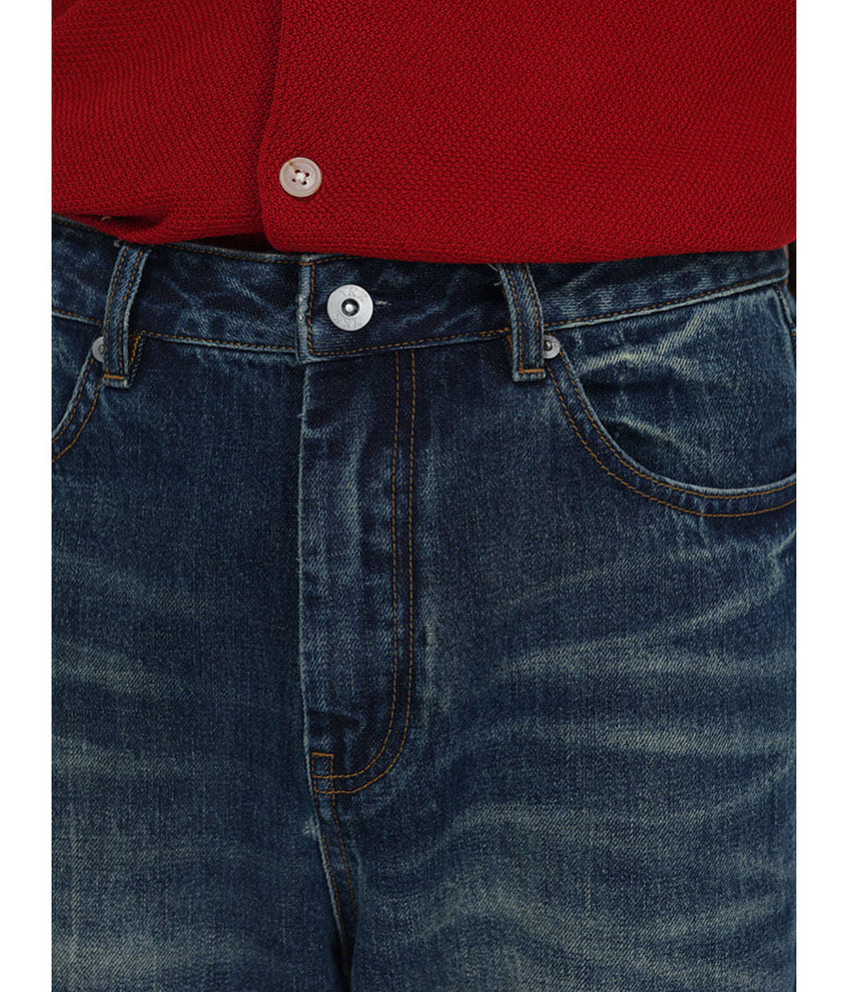 Vintage-Style Shrimp Line Jeans
